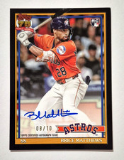 2026 Topps Series 1 Brice Matthews Astros RC Auto 91A-BM Black 8/10 SSP