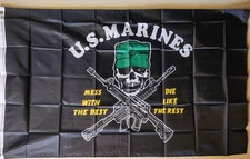 US Marine Corps With Anchor USMC Military Flags 3x5  Veterans Marines Grommets 