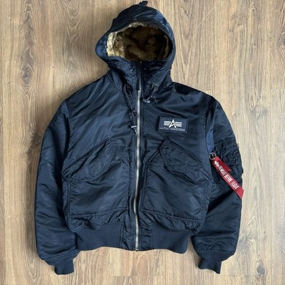 Alpha industries CWU-45/P Hooded Bomber Flying Pilot Jacket Blue