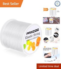 Stretchable Elastic Bead Cord - 328 Feet White String for Ultimate Jewelry Craft