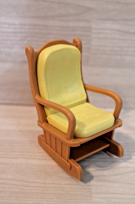 Fisher-Price Loving Family Dollhouse Furniture Yellow Rocking Chair Rocker