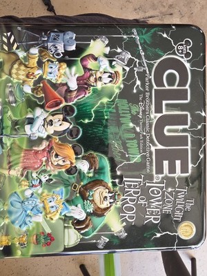 Disney Parks CLUE Twilight Zone Tower of Terror Board Game In Tin Die Glows NEW
