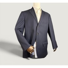 Polo Ralph Lauren Blazer Mens 44 L Navy Italian Virgin Wool 3-Button Sport Coat
