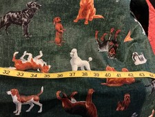 3 yds 100% Cotton Fabric VIP Joan Messmore Dogs Best in Show Breeds Hounds