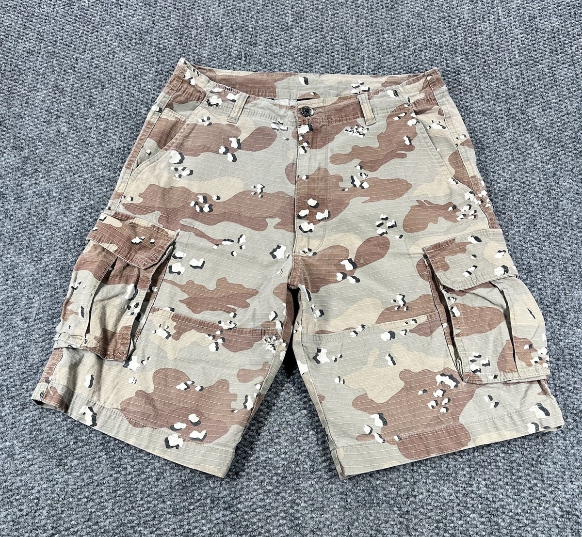 CSG Cargo Shorts Men 32 Chocolate Chip Camo Champs Military