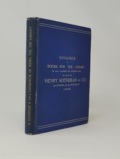 Henry Sotheran / Catalogue of Superior Second-Hand Books In Literature 1888