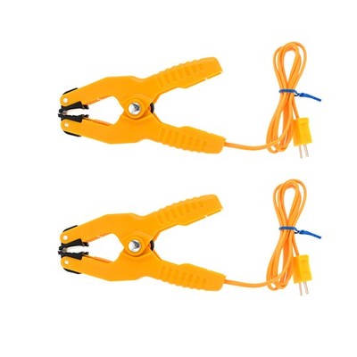 2Pcs Thermocouple K Type Temperature Clamp Thermometer Lead Probe Pipe Clamp