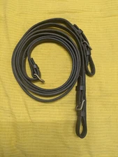 English Leather Reins Smooth 5/8" Wide Brass Hardware Horse Size