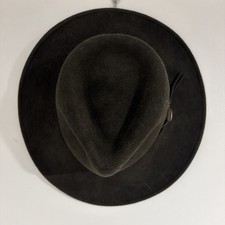 Scala Outback 100 Wool Fedora Hat Size Small Dark Green Felt Cowboy Western