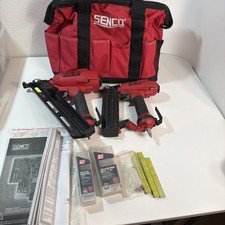 Senco Pneumatic Nailer Set: 2 Finish Nailers, Bag, and Accessories