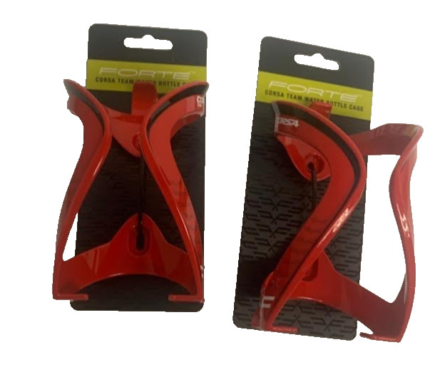 Forte Corsa Team Water Bottle Cages Red Sold in Pair (2 unit