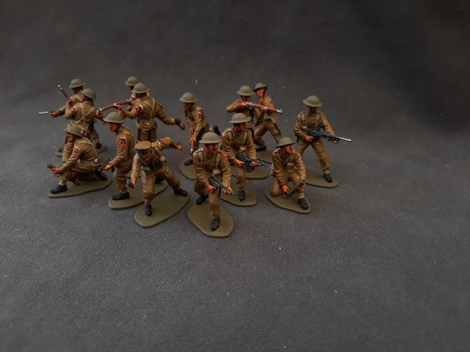 airfix British infantry WWII 1/32 hand painted compatible with mars deetail - image 4 of 4