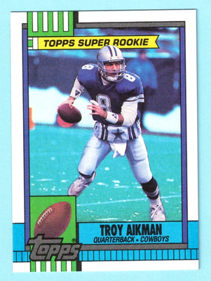 #ad #ad 1990 Topps Troy Aikman Super Rookie #482 Dallas Cowboys HOF $1.85