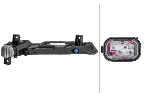 Indicador delantero izquierdo Porsche 718 Boxster Cayman con DRL negro 16- OEM Hella Foto 2 de 4