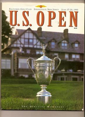 1993 U.S. Open Golf Program Baltusrol Golf Club Lee Janzen winner