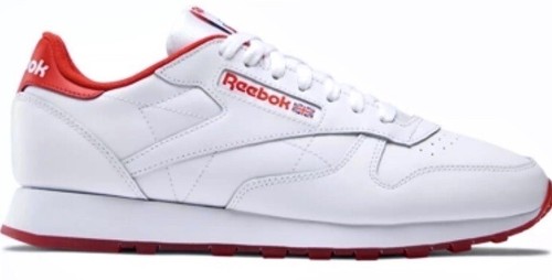 Reebok klassische Herrenschuhe aus Leder Gr. (12) weiß/weiß/Instinkt rot 10003313 Neu im Karton - Bild 2 von 5