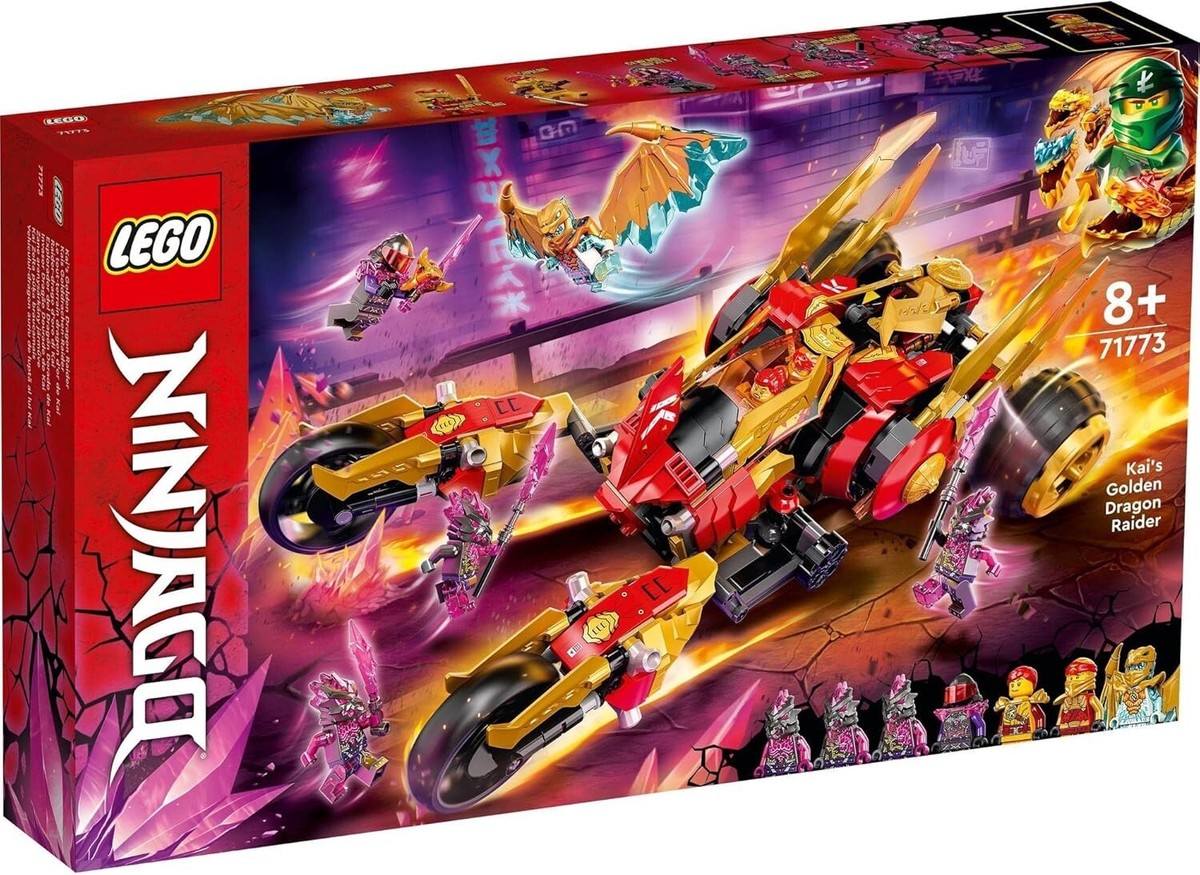 LEGO 71773 Ninjago Kai's Golden Dragon Raider Ninja Toy Set Robot