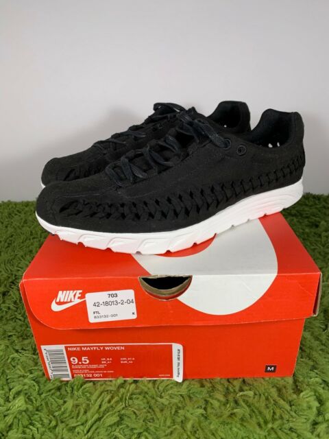 nike mayfly woven trainers black