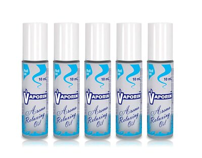 Vaporin Aroma Relaxing Oil Roll On 10ml For Instant Relief (Pack of 5)