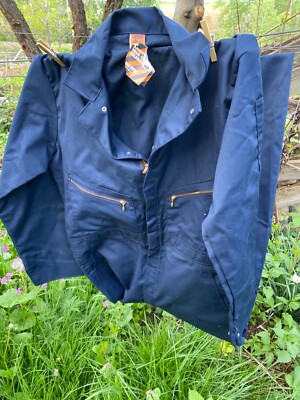 Vintage Big Ben Wrangler Men's 44 Long Indigo Denim Coveralls Bibs USA NEW