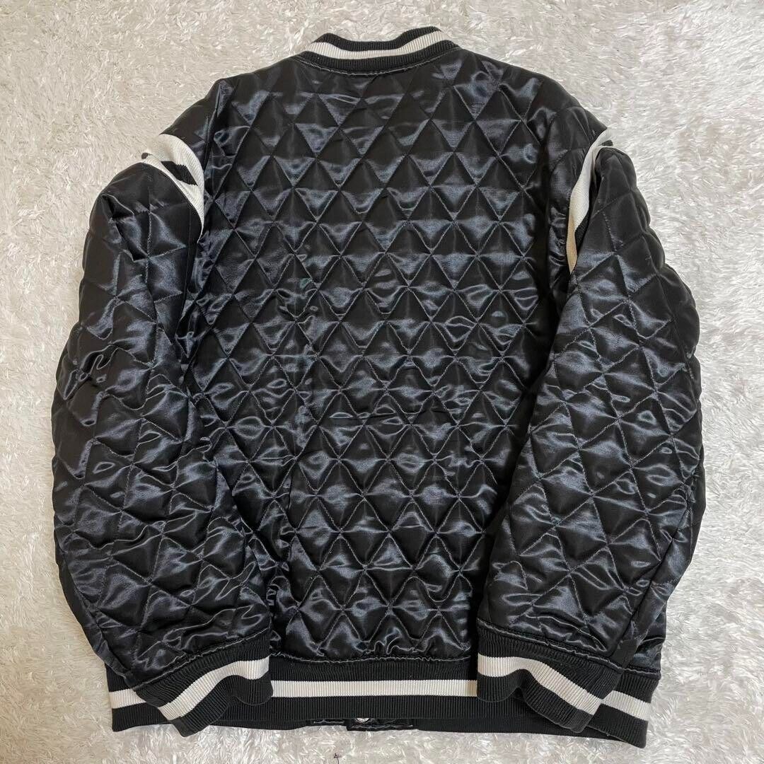 Supreme - Quilted Satin Varsity Jacket SS17 Polyester Black Supreme - Quilted Satin Varsity Jacket SS17 Polyester Black