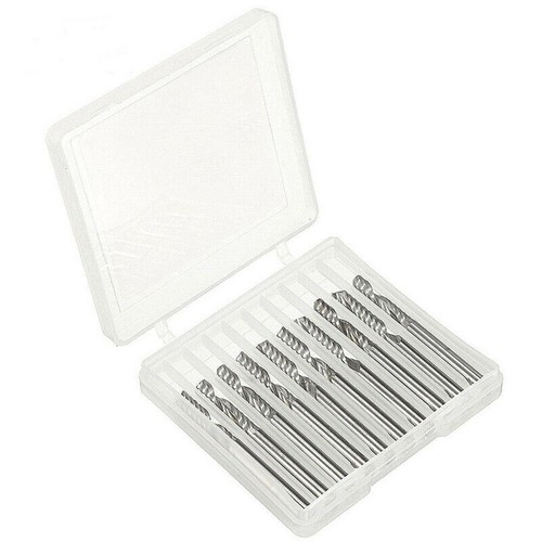 Brandneu Hartmetallfräser 1/8 Zoll Schaft 10 Stück Einzelflöte Hartmetallfräser - Bild 4 von 12