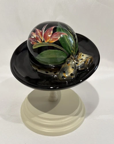 Vintage Fenton Hand Painted And Signed Hat