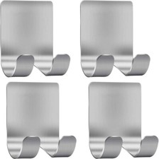 4 Pack Stainless Steel Adhesive Razor Holder Shaver Hanger for Shower Bathroom