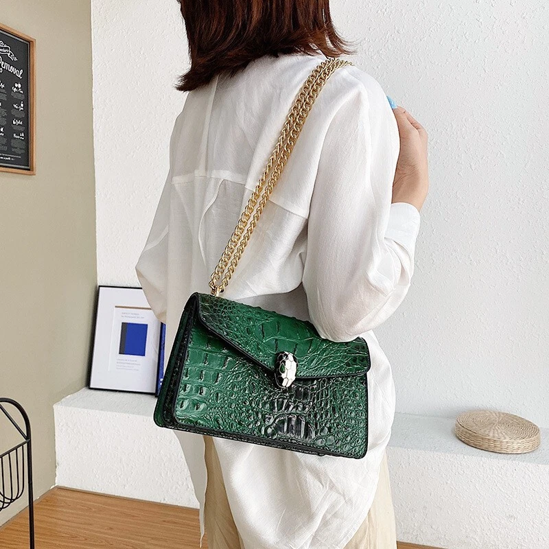 Wholesale 2023 Tiny Crocodile Shoulder Bag Women PU Leather Crossbody Bag  Big Chains Mini Small Handbags for Women Ladies Clutch Bags From  m.