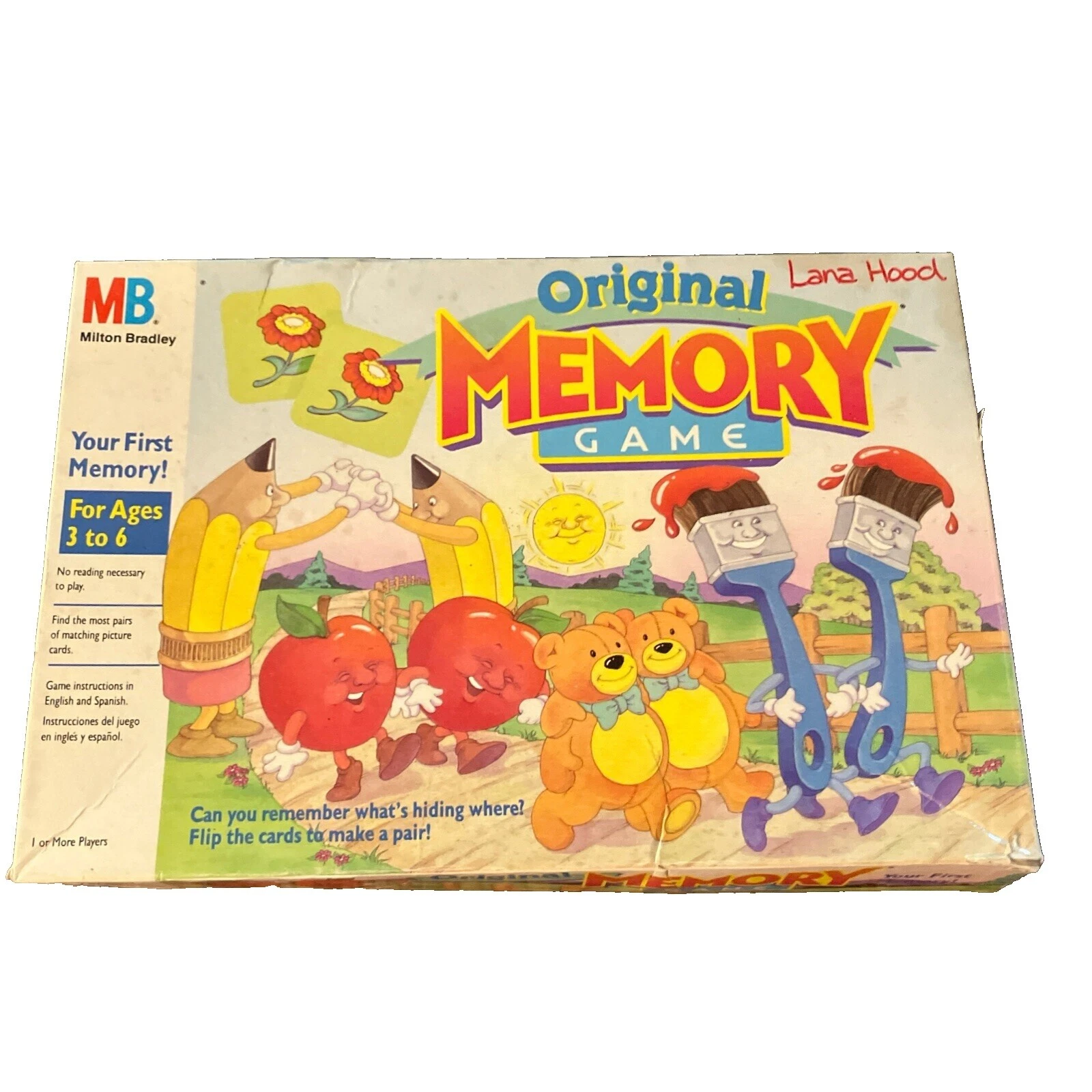 Milton Bradley Memory Game 1990 Contemporary Manufacture Board & Traditional Games