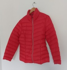 Bright Red Lightweight Down Feather Padded Puffer Jacket Esmara Size 16 Bnwt New