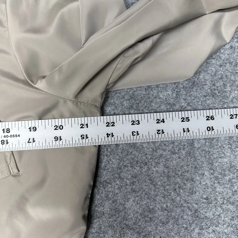 Steve Madden Mujer Beige Abrigo Chaqueta Mediano Carga Bolsillos Cremallera Solapa a Presión Foto 3 de 4