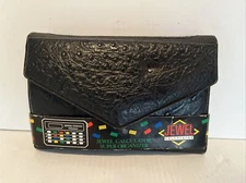 Vintage Black Organizer w/Jewel-Touch Calculator needs battery