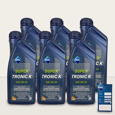 ARAL Super Tronic K 5W-30 6 x 1 Liter Longlife LL 3 VW 507.00 MB 229.52 BMW LL04