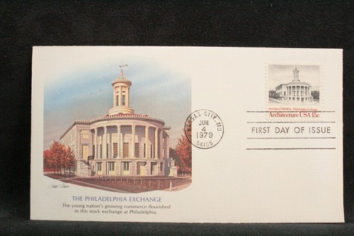 USPS FDC  #1782 1979 15c Philadelphia Exchange American Arch Fleetwood ST616 - Picture 1 of 3