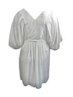 Lauren Ralph Lauren Women's Crinkle Rayon Tunic Swim Top Cover-Up (M, White)