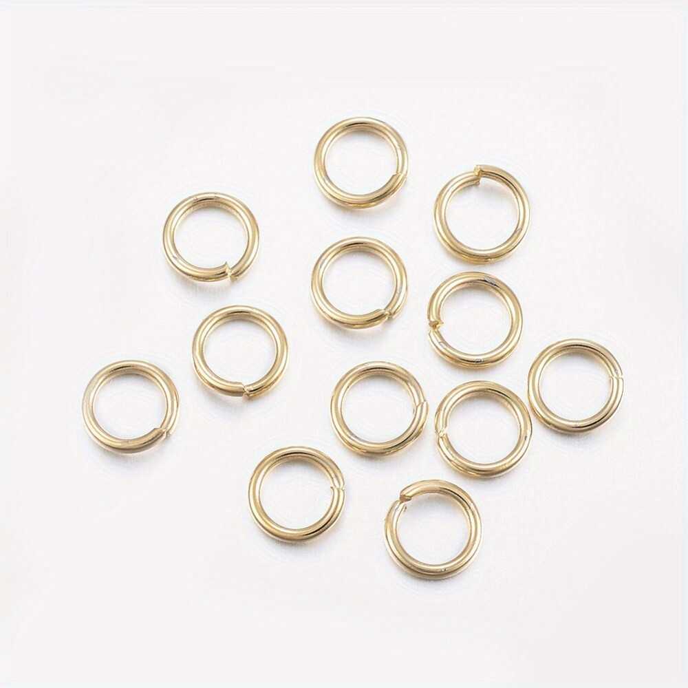 500Pc 24K Gold-Plated 304 Stainless Steel Open Jump Rings for Jewelry Making  
