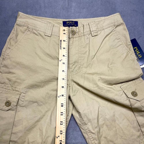 Polo Ralph Lauren Cargo Shorts Boys 14 Beige 100% Cotton Hiking Camping Outdoor - Picture 6 of 10