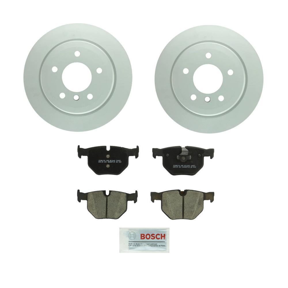 Bosch 2 Rear Vented Rotors 299mm & Ceramic Disc Brake Pads Kit For F16