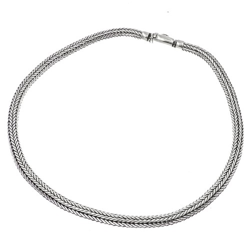925 Silver 8mm Handmade Double Braid Sterling Chain Necklace - Picture 2 of 5