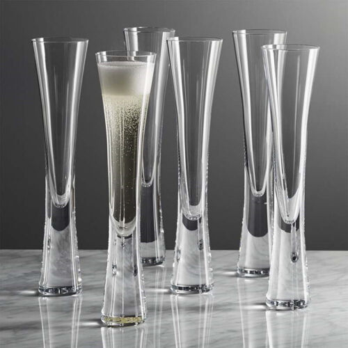 Champagne Glasses Glitter Flutes Clear Cups Bar Party Gift Wedding Wine Glas _cu - Picture 1 of 8