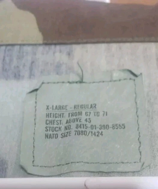 Chaqueta Militar Para Hombre Marina de los Estados Unidos Verde Camuflaje X Grande Regular Foto 4 de 4