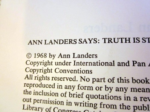 ANN LANDERS "TRUTH IS STRANGER " FIRST EDITION SIGNED BY THE MELO DEANS BAND - Picture 6 of 8