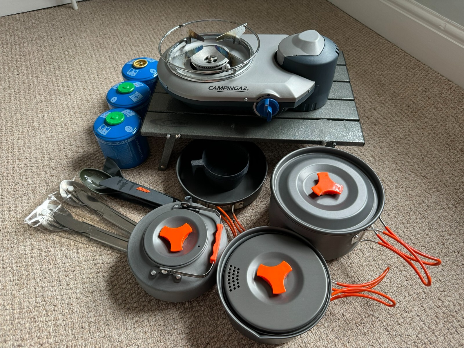 Campingaz Camping Stove, Vango Cookset, Gelert Table cooking package eBay