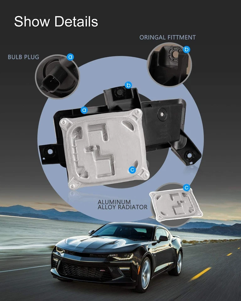 DRL For 2016 2017 2018 Chevy Camaro SS Fog Lights Front Bumper Driving Lamps - Изображение 4 из 4