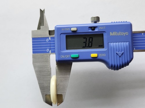 12 botones de plástico para coser a través de 2 orificios círculo arrugado crema 7/8" 22,5 mm - Imagen 7 de 7