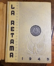 Anuario de escuela secundaria Brackenridge 1945 San Antonio Texas La Retama