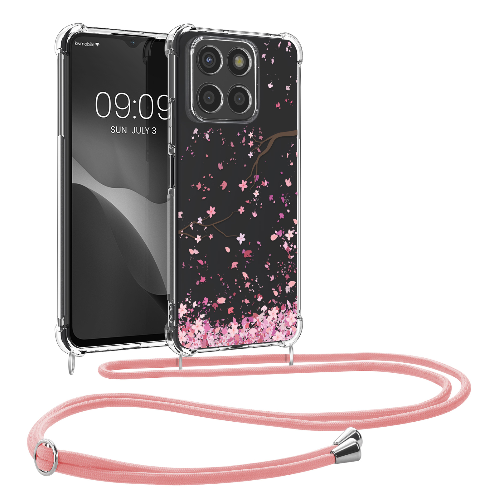 Hülle für HONOR X6a mit Umhängekette Handy Cover Case Schutzhülle Handyhülle 
