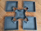 5 pcs  interlocking concrete plastic garden mould driveway patio pave pathmaker