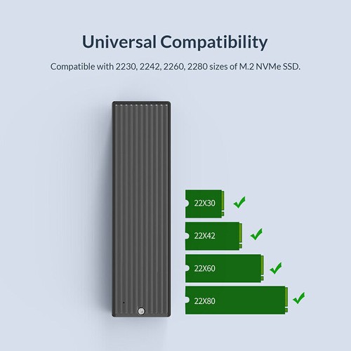 M2 NVME SSD to Type-C 3.1 Portable External Drive Enclosure Case Drive Case - 第 5/12 張圖片